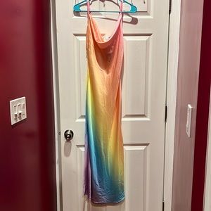 new with tags Fashion Nova Multicolored Slip Dress Size S